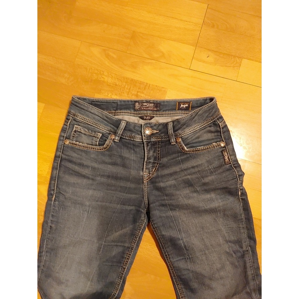 Silver Jeans Joga Suki Mid Pencil Skinny Thick Stitch Size‎ W28/L31